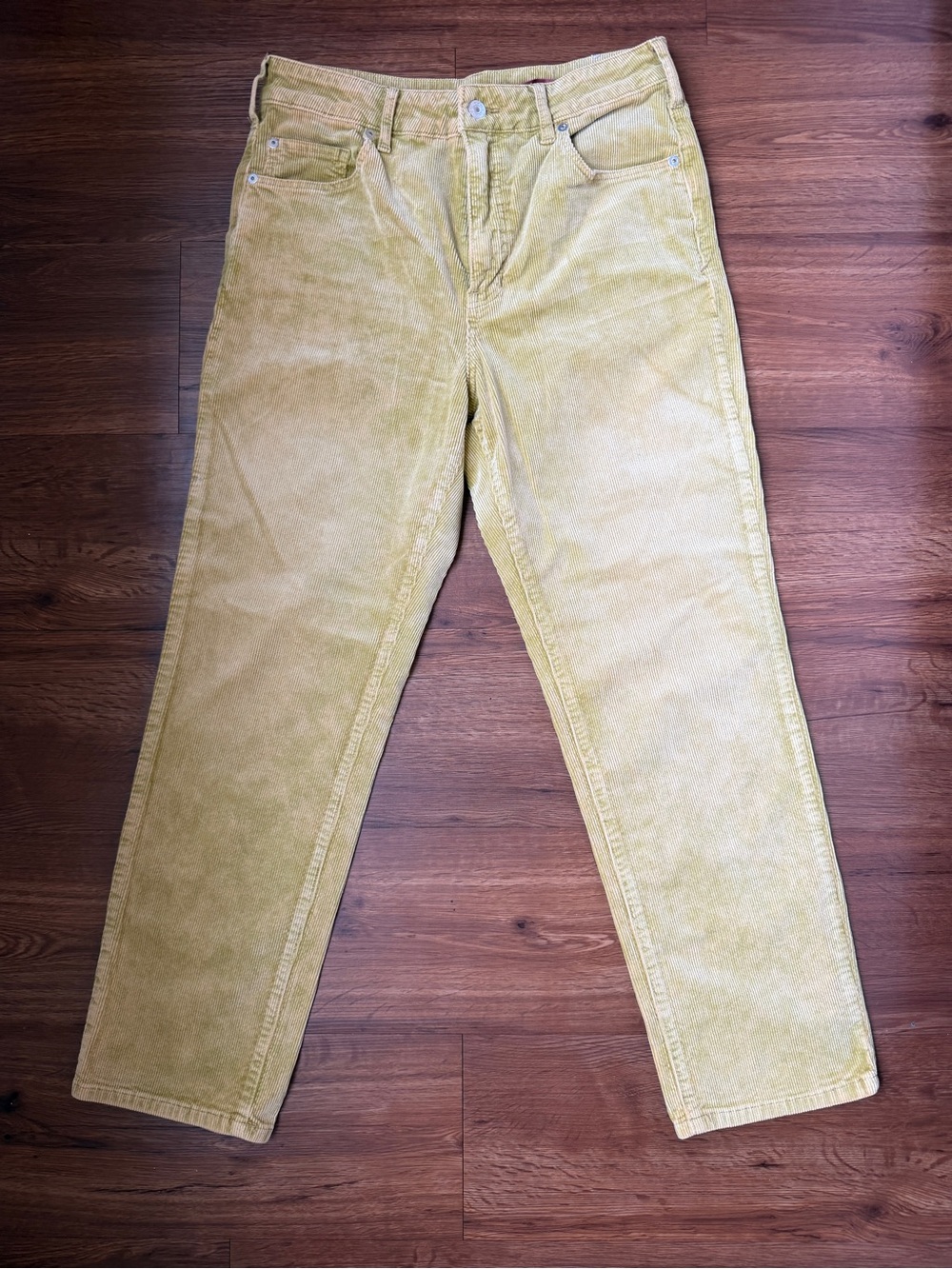Anthropologie Light Yellow Corduroy Pants